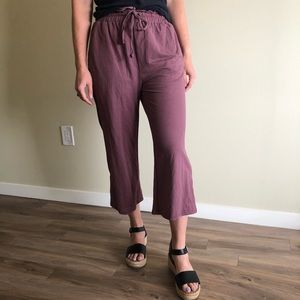 Listicle cropped linen pant